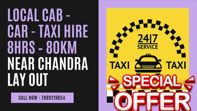 Local Cab Taxi Hire 8Hrs – 80km Near Chandra Lay out