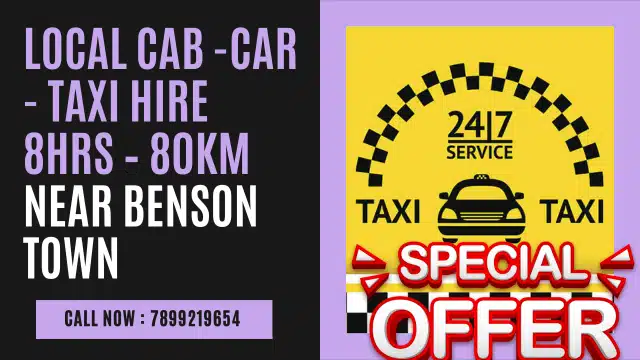 Local Cab Taxi Hire 8Hrs – 80km Near Benson Town