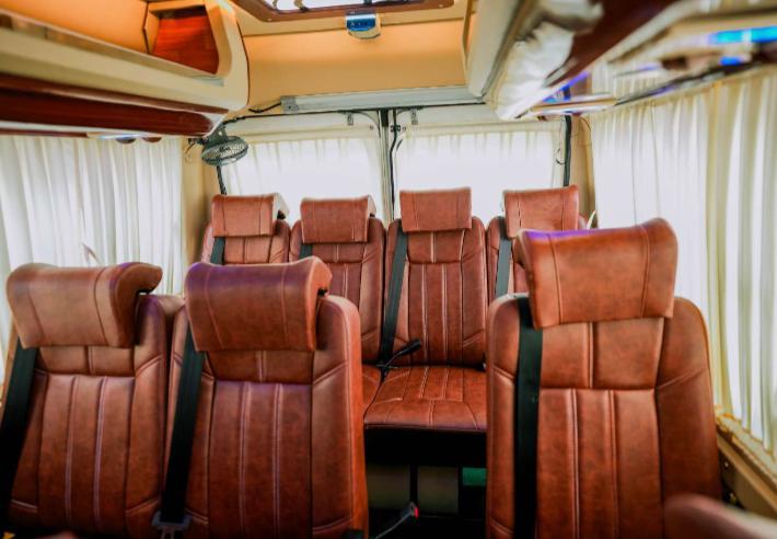 maharaja 9, 10, 14, 16, and 18 Seater Tempo Traveller with experienced driver