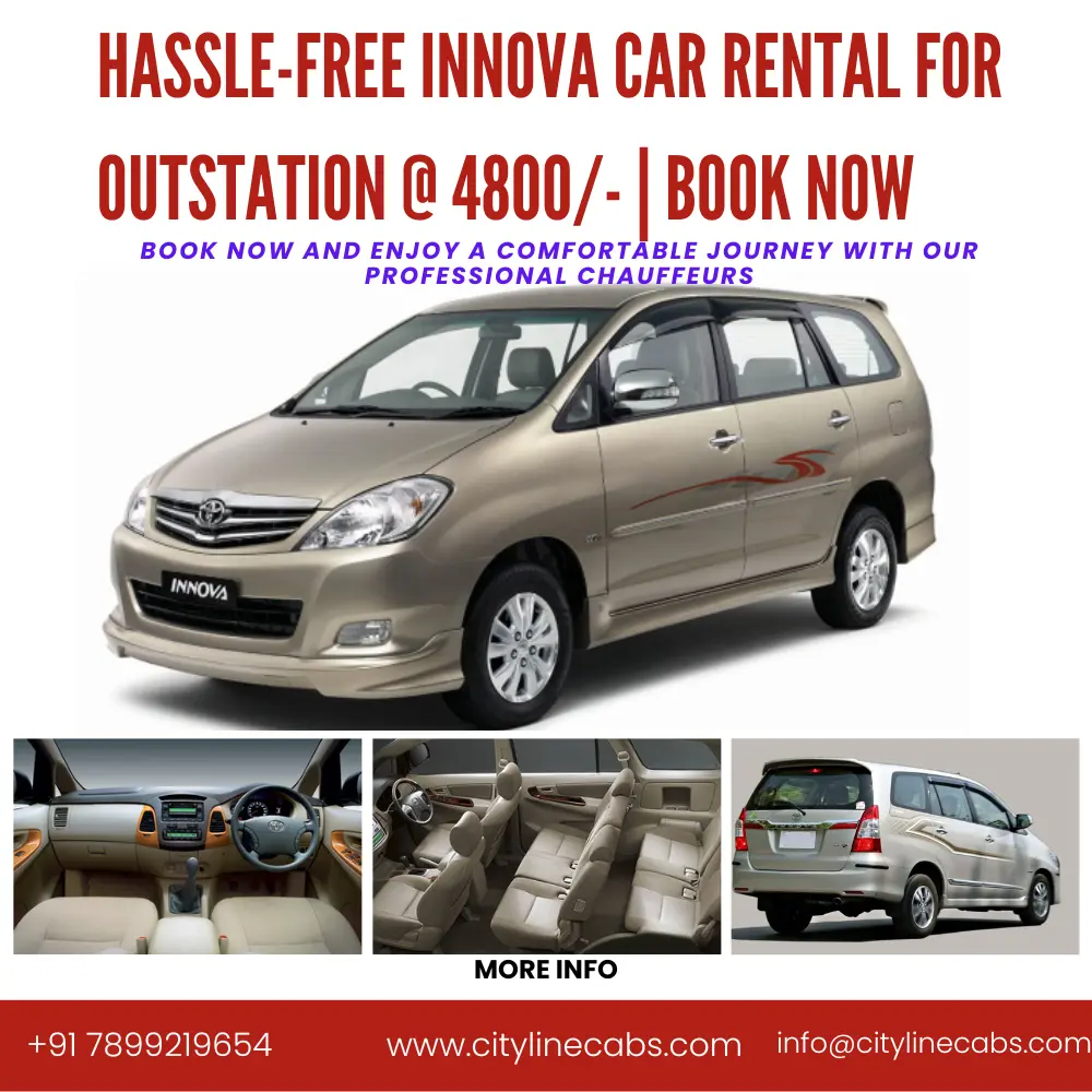 Hassle-Free Innova Car Rental for Outstation @ 4800/- | Book Now