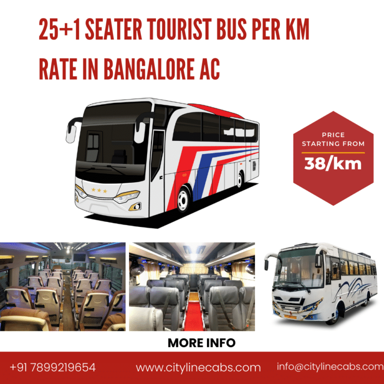 25+1 Seater Tourist Bus Per km Rate in Bangalore AC - Rs 38km