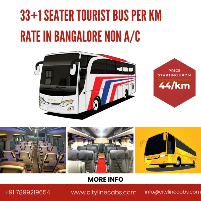 33+1 Seater Tourist Bus Per km Rate in Bangalore Non AC - Rs 44km