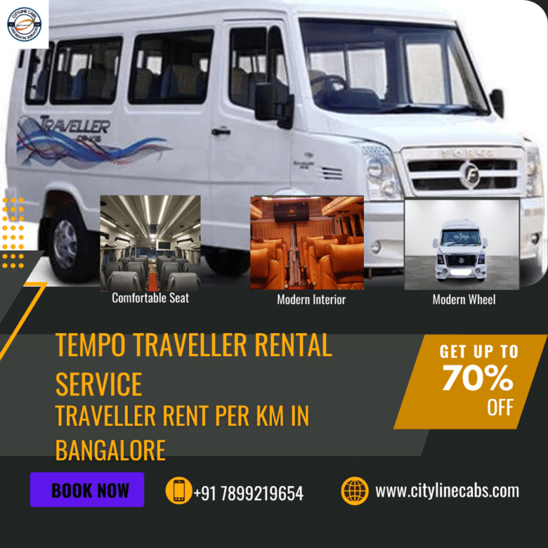 Tempo Traveller Rental Service - Traveller Rent Per Km In Bangalore