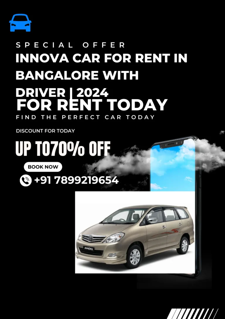 innova car for rent in Bangalore with Driver 2024