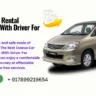 Spacious Innova car cruising on a scenic highway near Bangalore, perfect for outstation trips with family or friends. A driver navigates the route, ensuring a relaxing and enjoyable journey.